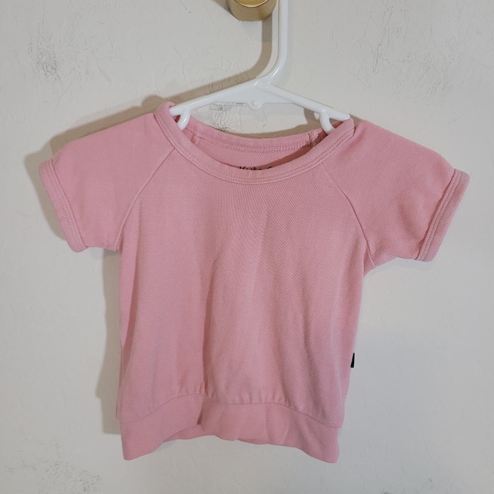 Kyte baby girl bamboo jersey super soft pink t shirt 6-12 months
